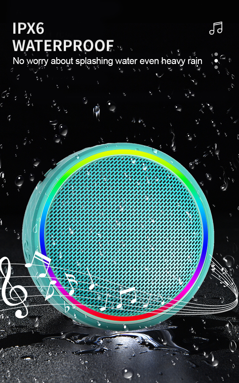 Portable Bluetooth Speaker with RGB Lights & Carry Strap (Magnetic Model)