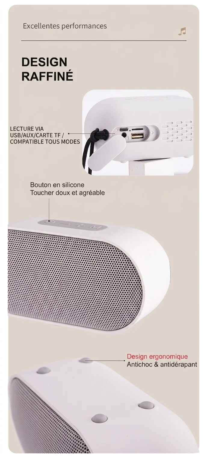 Enceinte Bluetooth portable - Étanche IPX6 pour une utilisation en extérieur