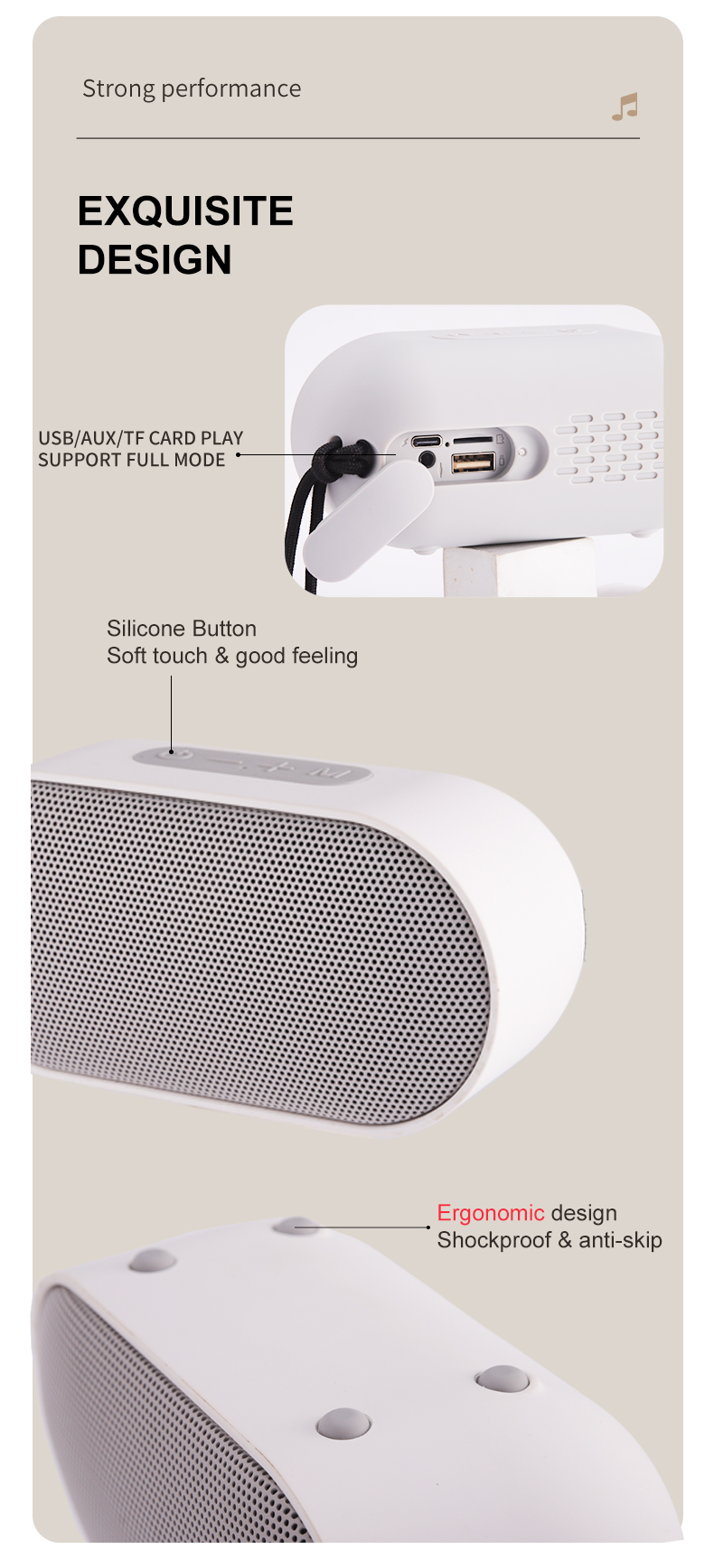 Portable Bluetooth Speaker - IPX6 Waterproof Outdoor Sound