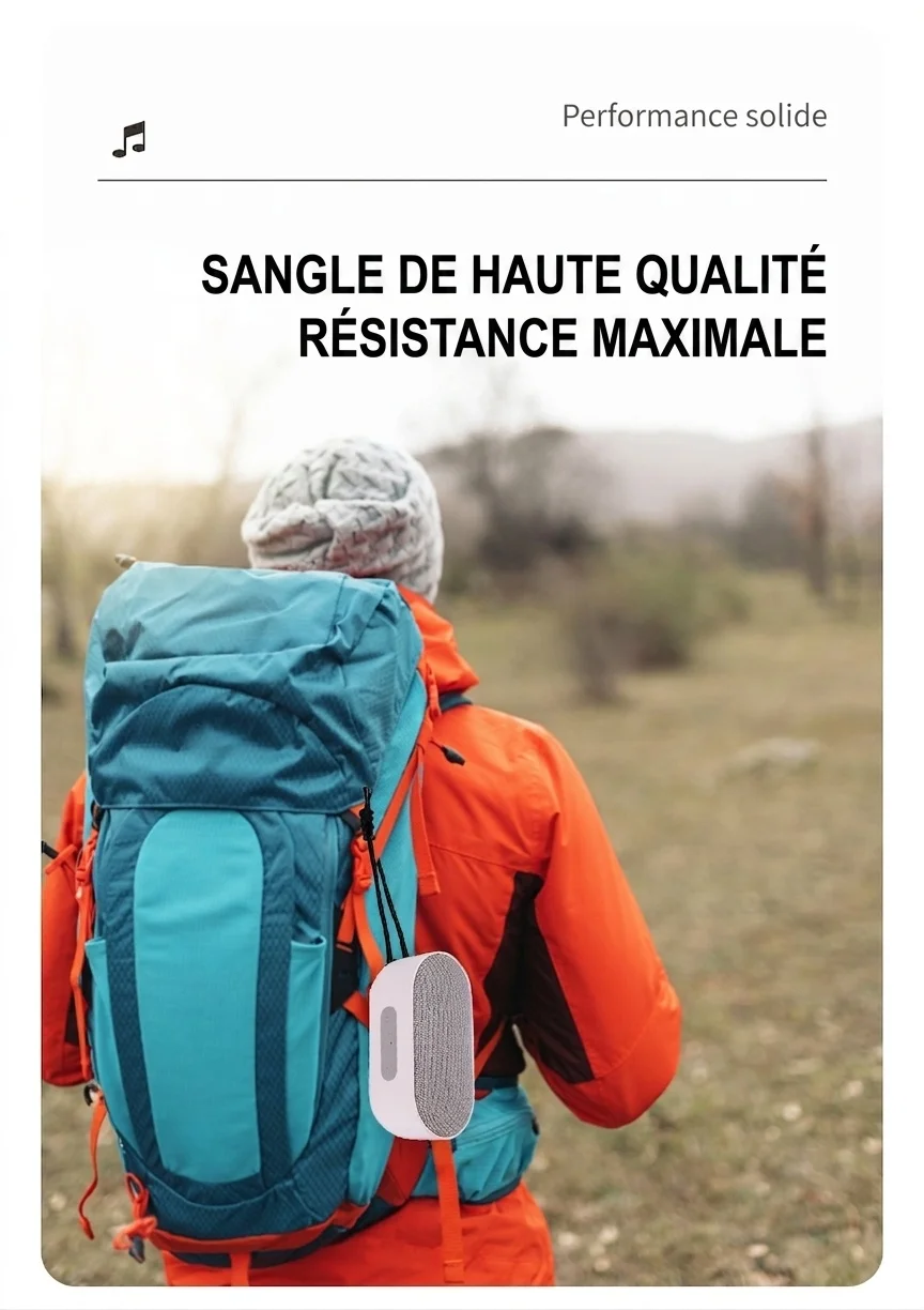 Enceinte Bluetooth portable - Étanche IPX6 pour une utilisation en extérieur