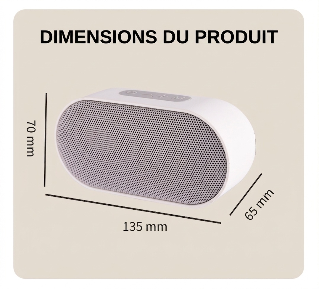Enceinte Bluetooth portable - Étanche IPX6 pour une utilisation en extérieur