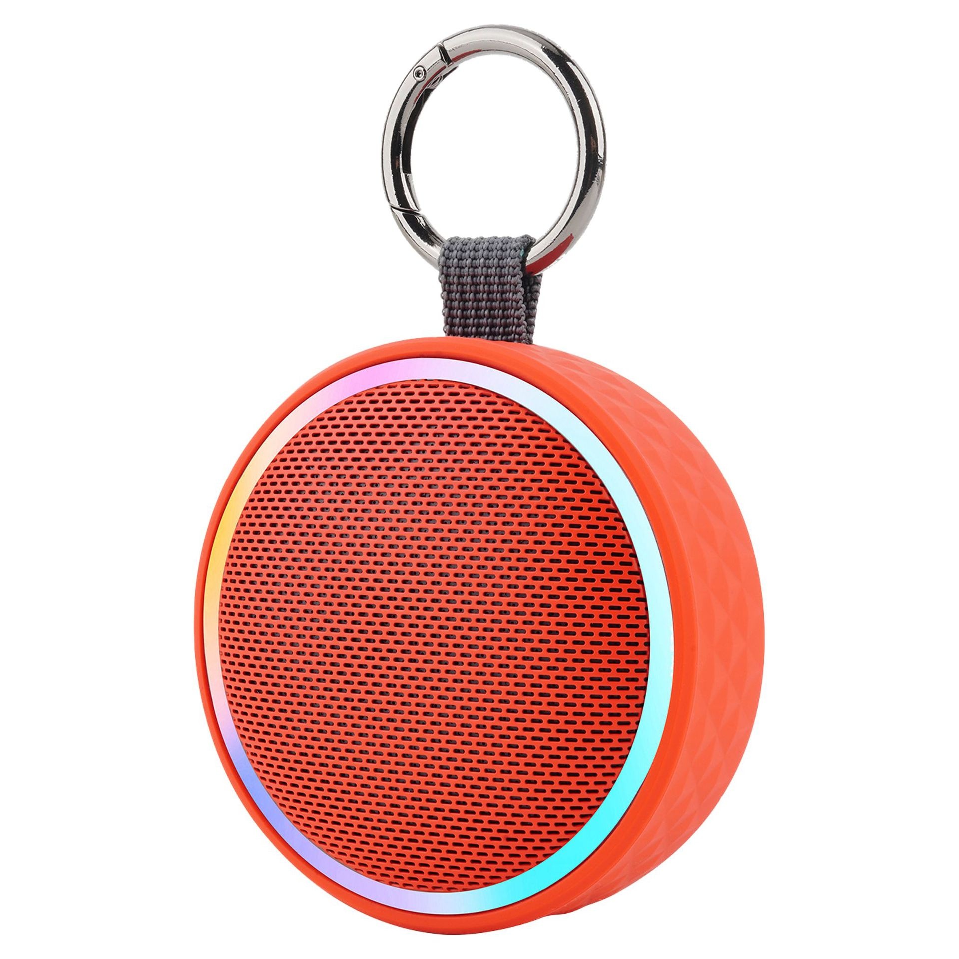 Waterproof Portable Bluetooth Speaker with RGB Lights & Clip