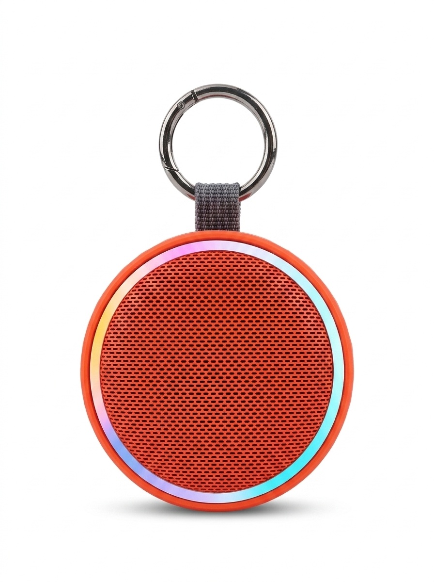 Waterproof Portable Bluetooth Speaker with RGB Lights & Clip