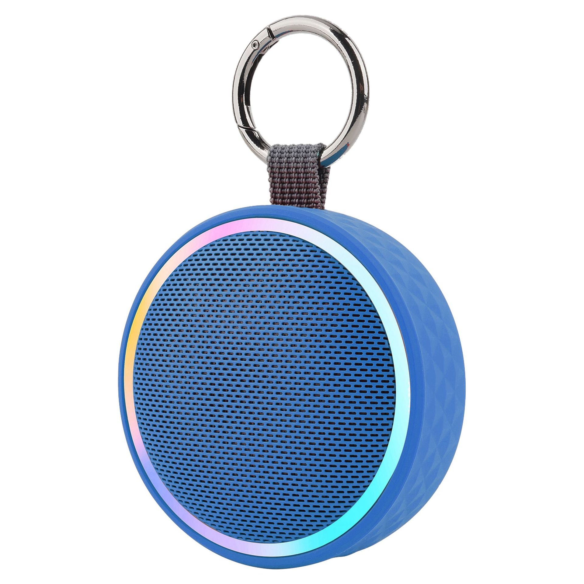 Waterproof Portable Bluetooth Speaker with RGB Lights & Clip