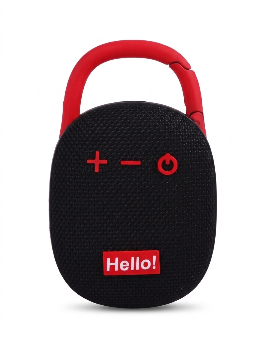 Portable Waterproof Bluetooth Speaker with Carabiner Clip