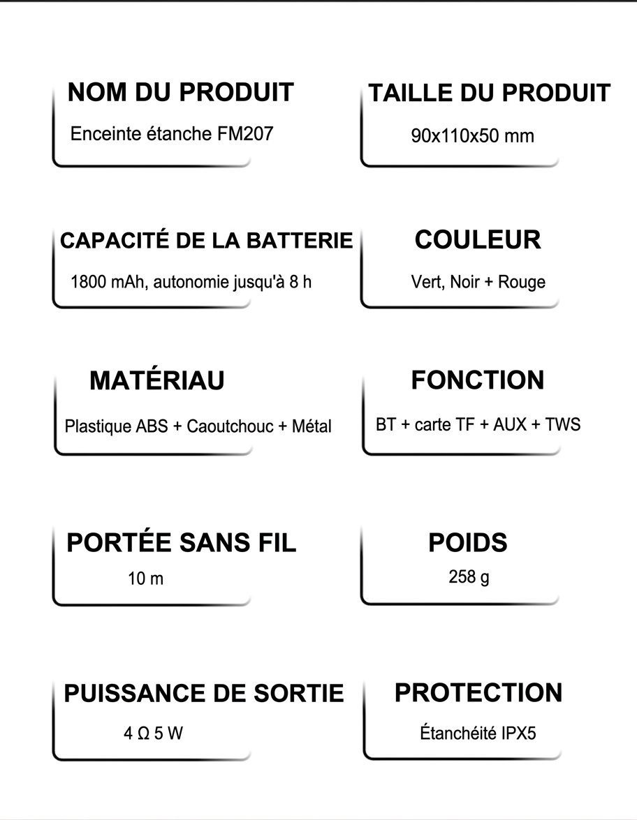 Enceinte Bluetooth portable étanche avec mousqueton