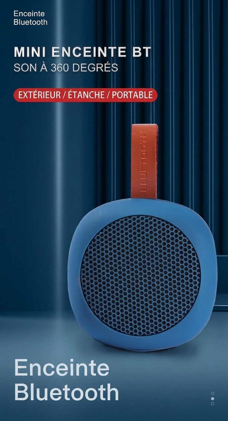 Enceinte Bluetooth portable avec bandoulière - Étanche