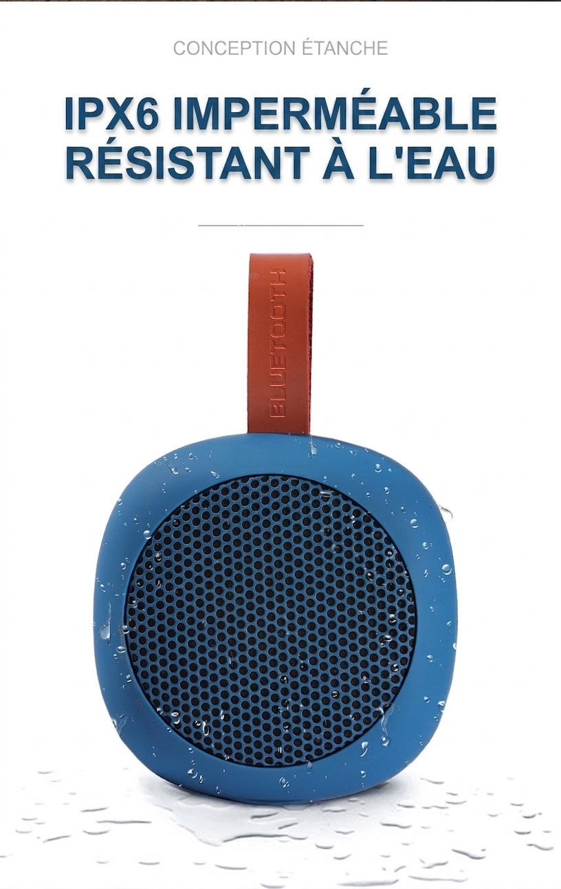 Enceinte Bluetooth portable avec bandoulière - Étanche