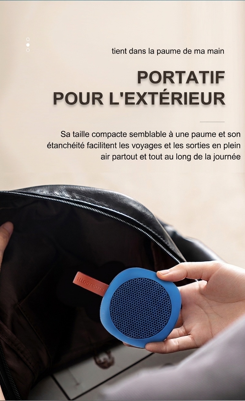 Enceinte Bluetooth portable avec bandoulière - Étanche