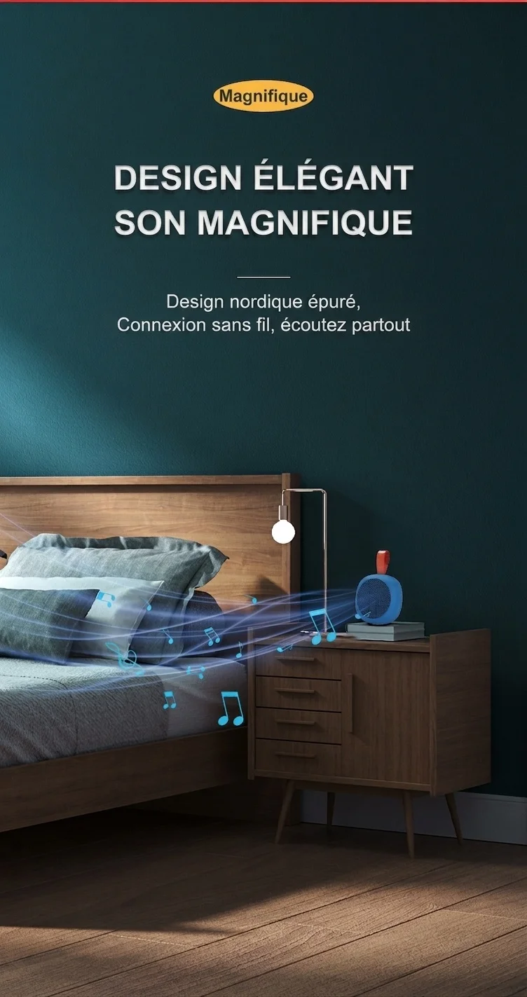 Enceinte Bluetooth portable avec bandoulière - Étanche