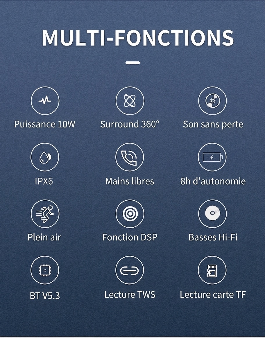 Enceinte Bluetooth portable puissante - Son extérieur étanche