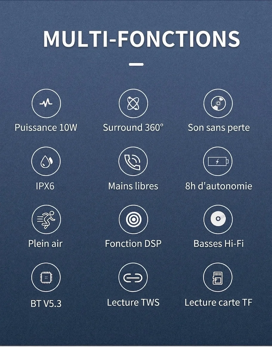 Enceinte Bluetooth portable puissante - Son extérieur étanche