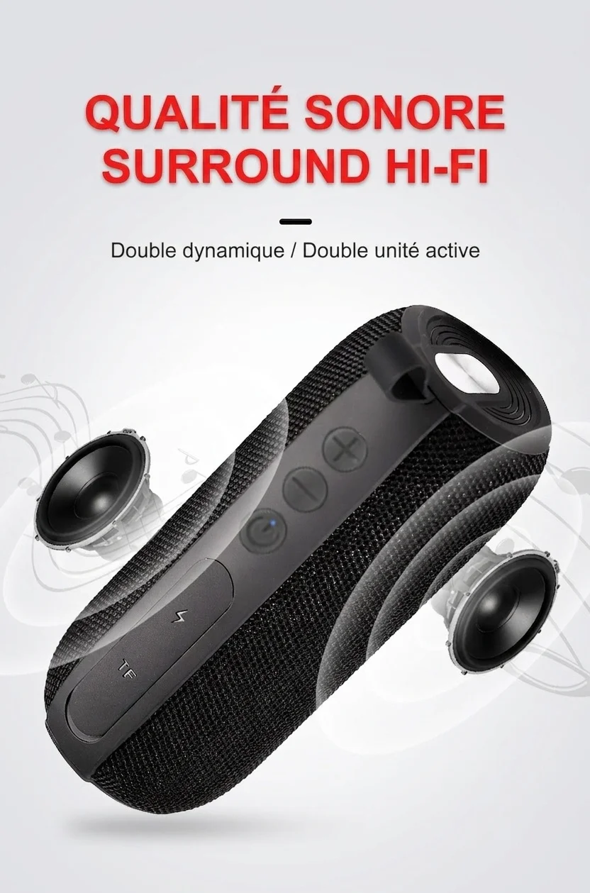 Enceinte Bluetooth portable puissante - Son extérieur étanche