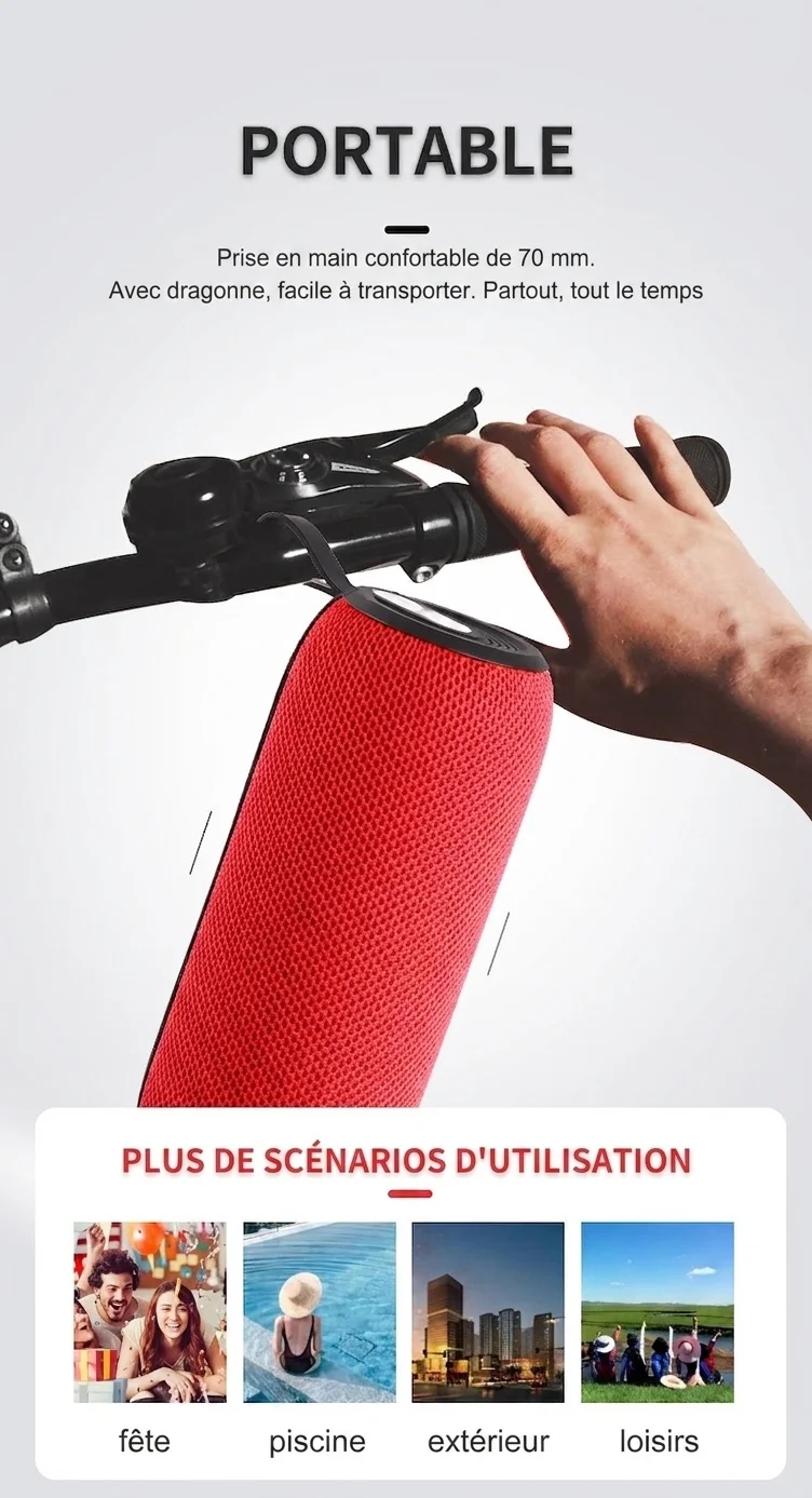Enceinte Bluetooth portable puissante - Son extérieur étanche