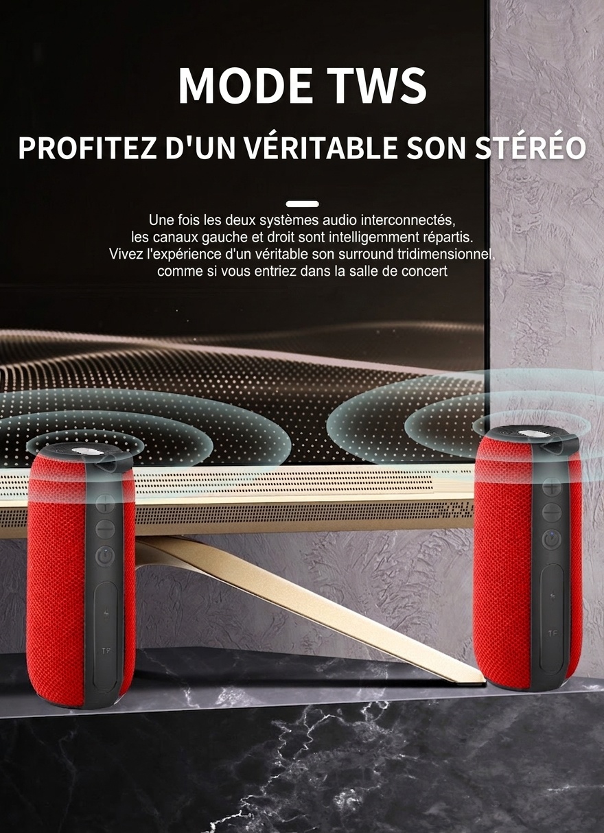Enceinte Bluetooth portable puissante - Son extérieur étanche