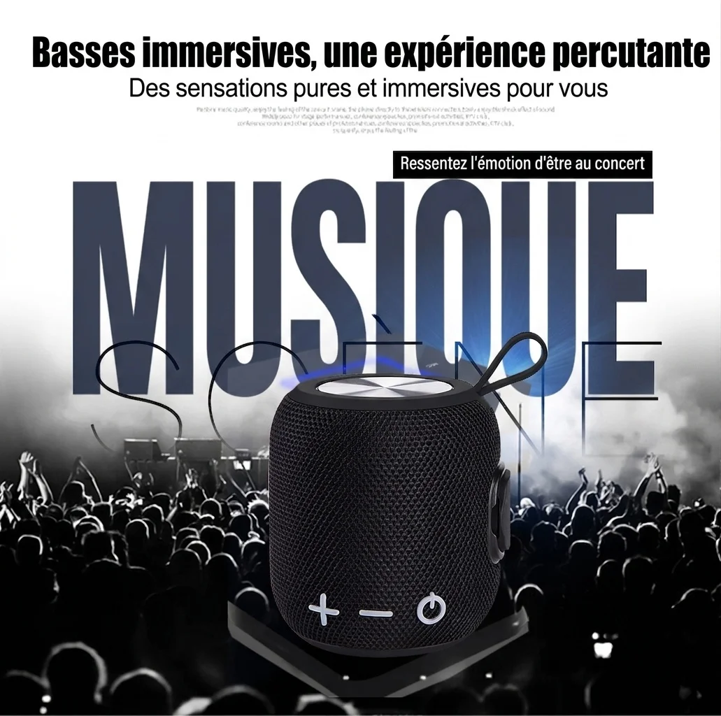 Enceinte Bluetooth portable étanche IPX6 avec dragonne