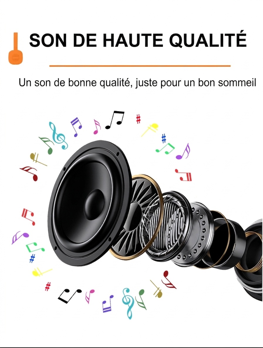 Enceinte Bluetooth portable à bruit blanc avec veilleuse et minuterie