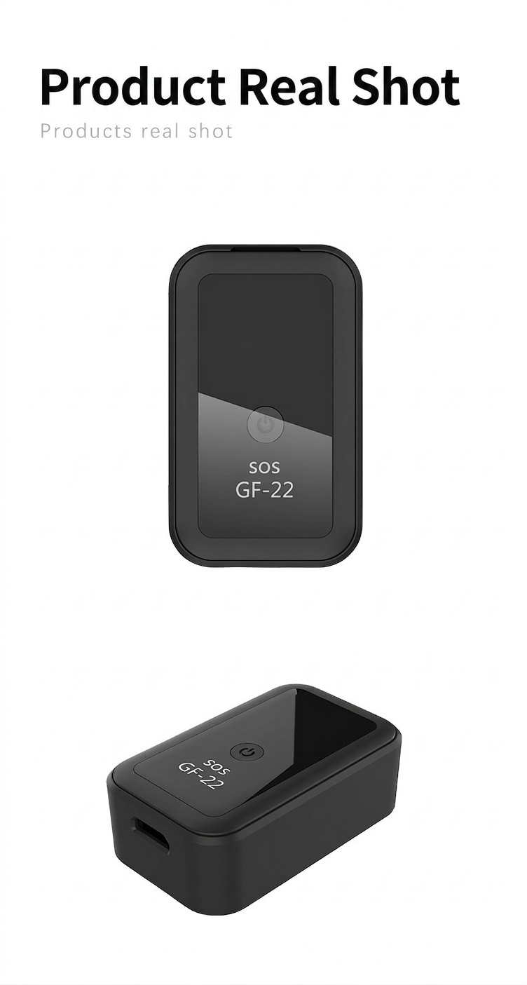 GF-22 Mini GPS Tracker for Vehicles, Kids, Elderly, Real-Time Tracking Device with SOS Emergency Call, Magnetic Mount, Water Resistant