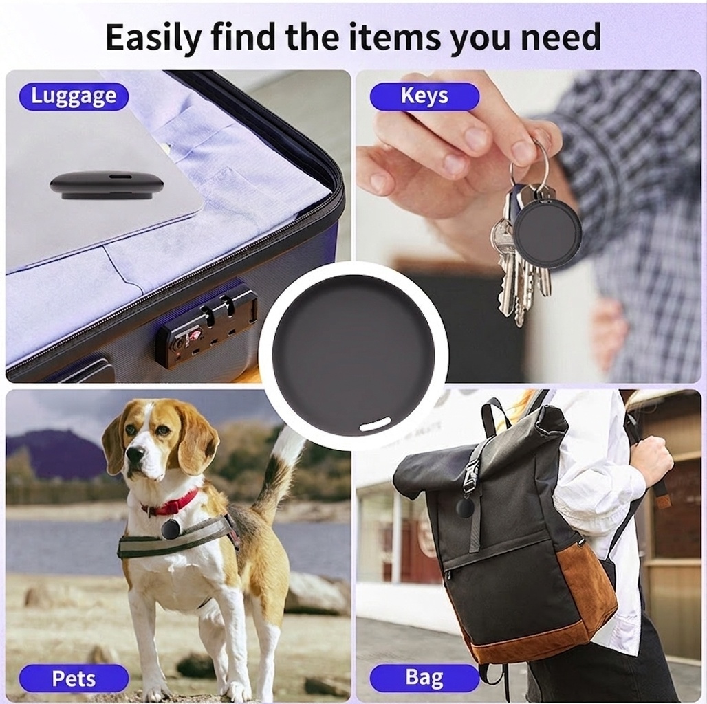 Locate Pro Smart Item Finder, Bluetooth Tracker Compatible with Apple Find My, Global Positioning, IP67 Waterproof, 1-Year Battery Life
