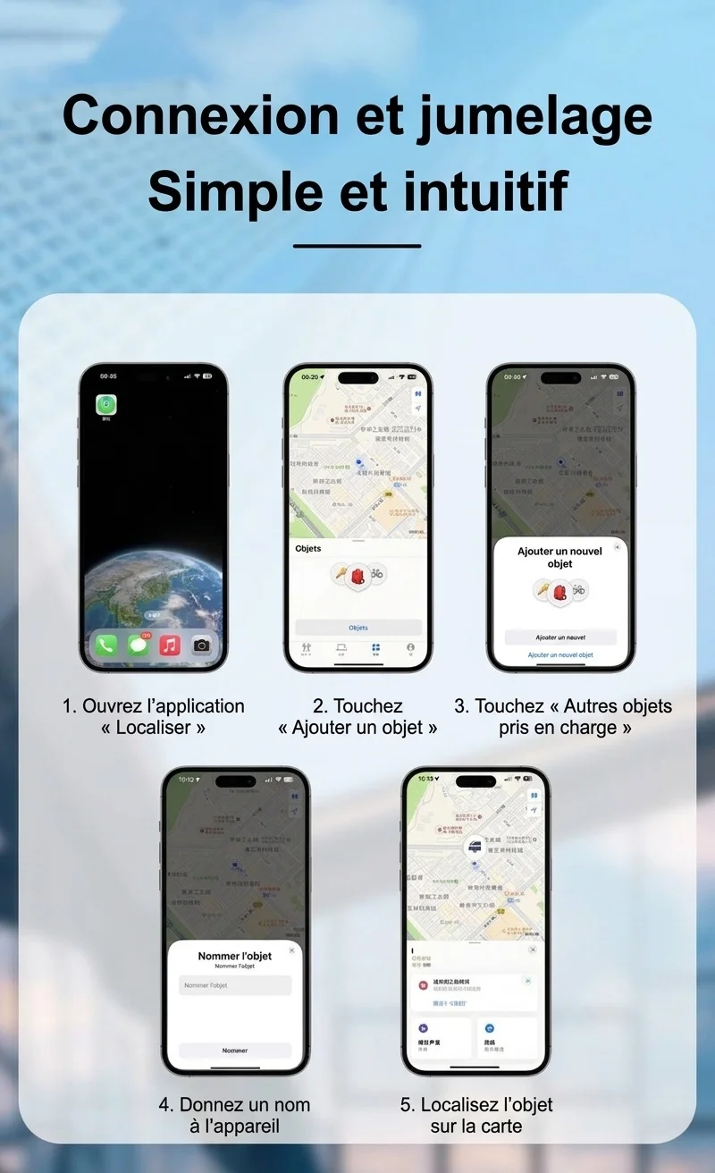Localisateur d'objets intelligent Locate Pro, traceur Bluetooth compatible avec Localiser d'Apple, géolocalisation, étanchéité IP67, autonomie d'un an