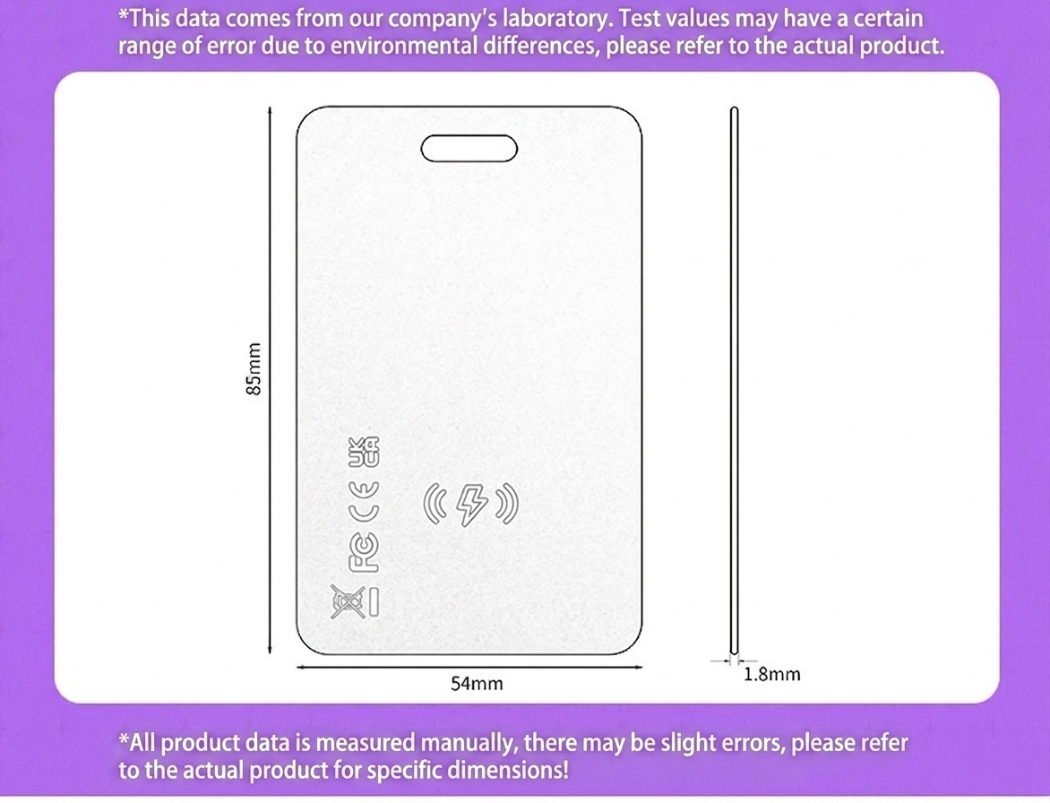 Ultra-Thin Smart Tracker Card, GPS Item Finder for Wallet, Compatible with Apple Find My & Android Find Hub, Wireless Charging, IPX7 Waterproof