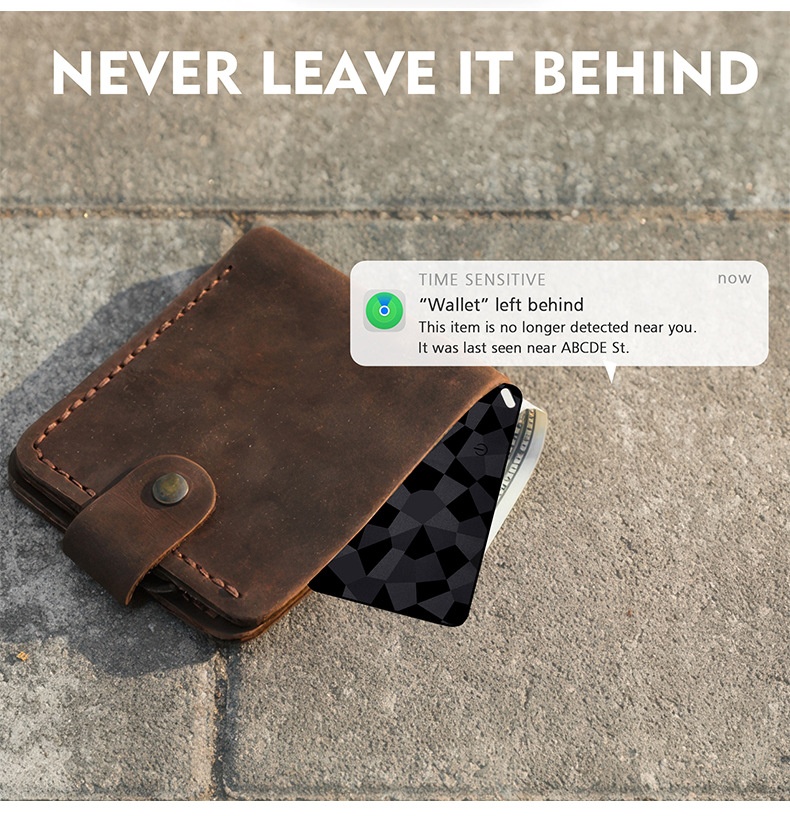 Smart Card Item Tracker for Wallet & Luggage, Compatible with Apple Find My & Android Find Hub, 2.6mm Ultra-Slim, Wireless Charging