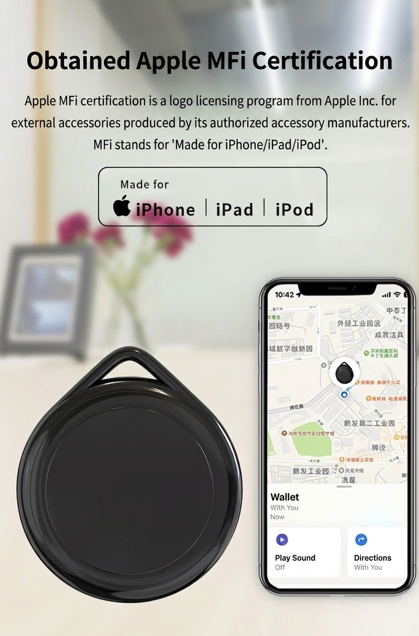 Localizador inteligente Apple Find My, dispositivo GPS antipérdida para objetos de valor, llaves y bolsos, localización global de precisión, resistente al agua, batería de 8 a 12 meses de duración.