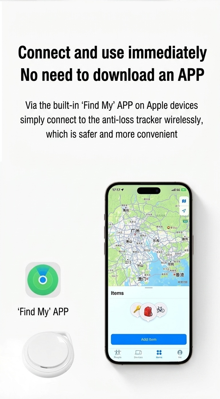 Localizador inteligente Apple Find My, dispositivo GPS antipérdida para objetos de valor, llaves y bolsos, localización global de precisión, resistente al agua, batería de 8 a 12 meses de duración.
