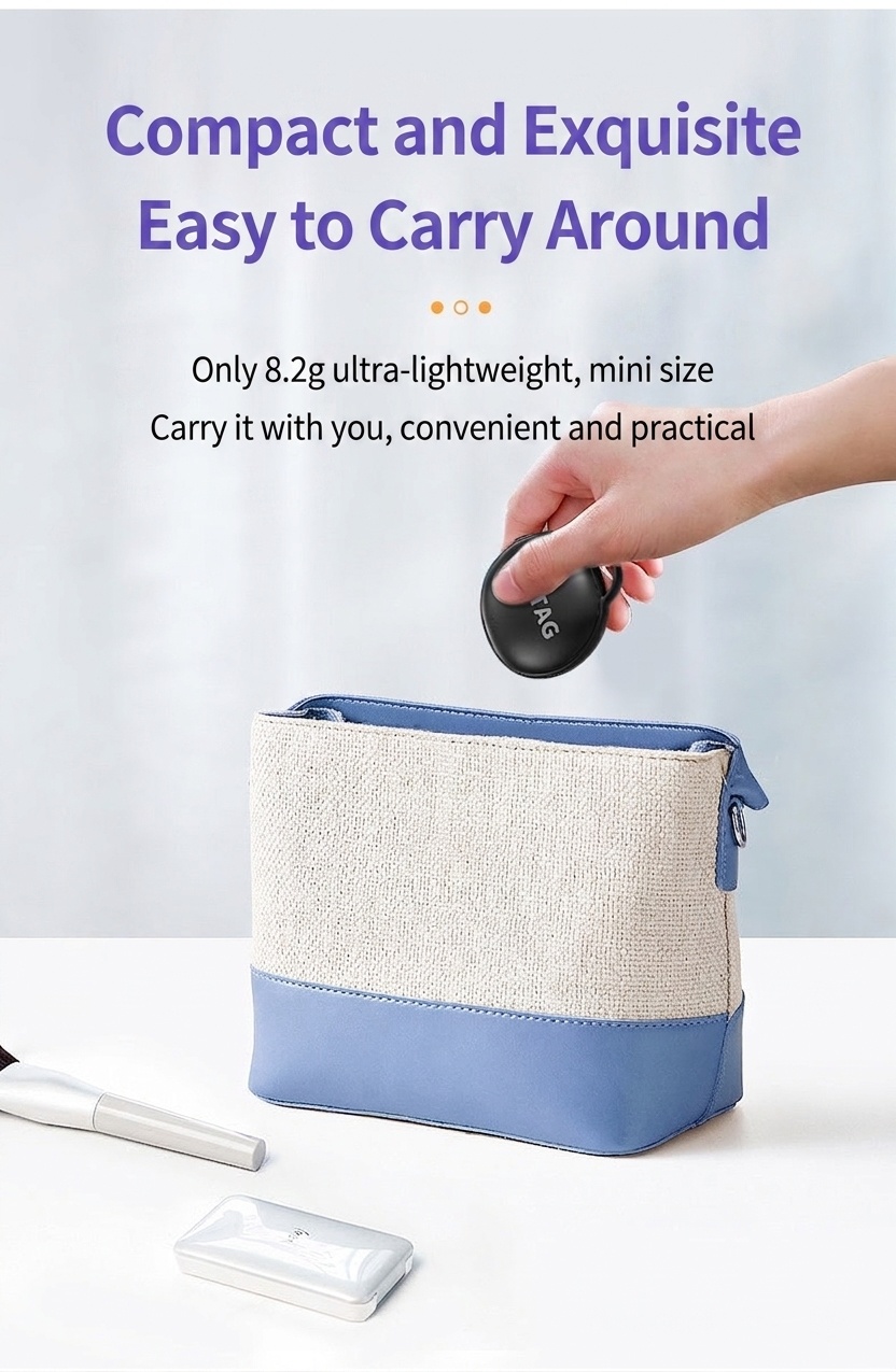 MVTAG Smart Anti-Loss Tracker, GPS Locator Compatible with Find My Device, IP67 Waterproof, 1-Year Replaceable Battery for Keys, Bags