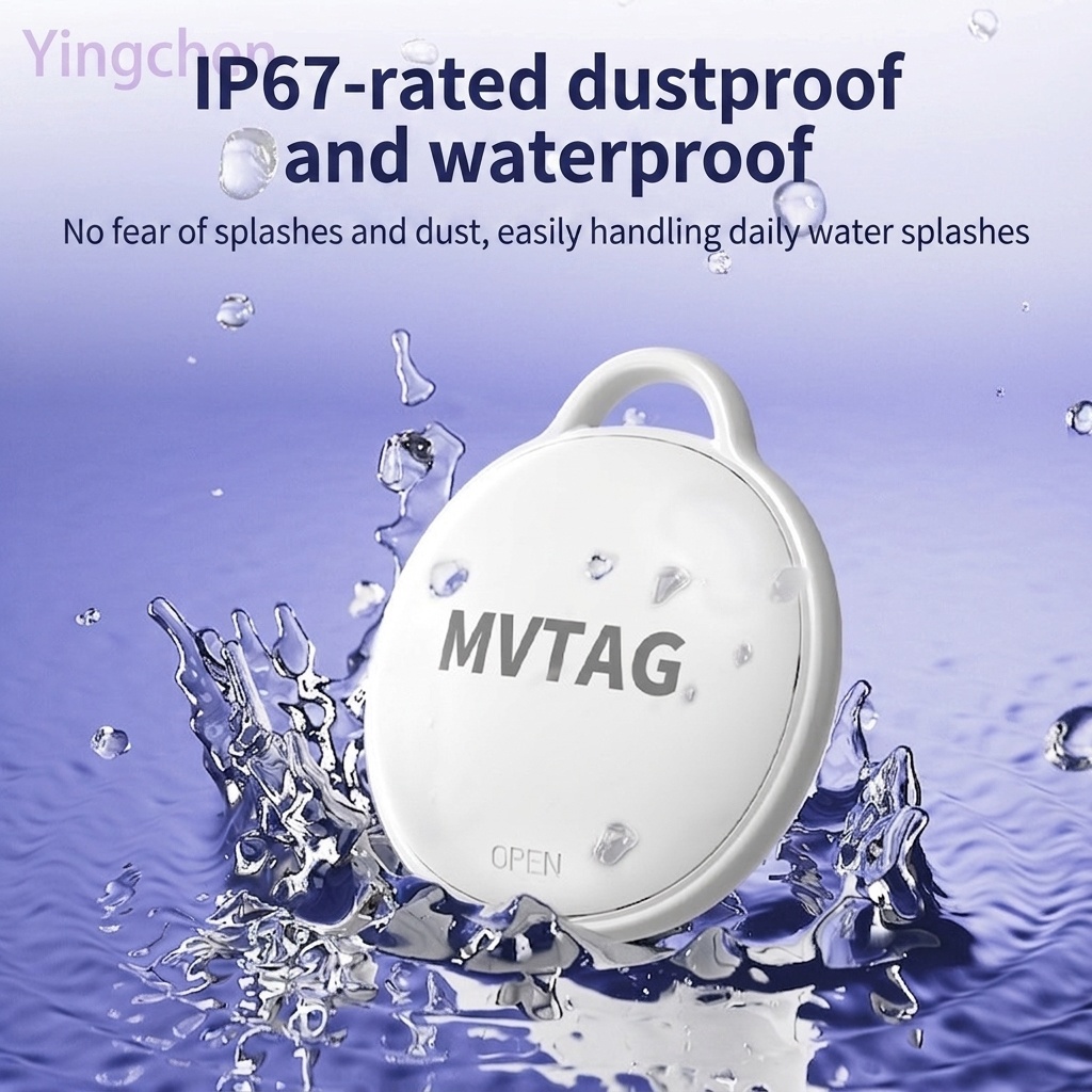 MVTAG Smart Anti-Loss Tracker, GPS Locator Compatible with Find My Device, IP67 Waterproof, 1-Year Replaceable Battery for Keys, Bags
