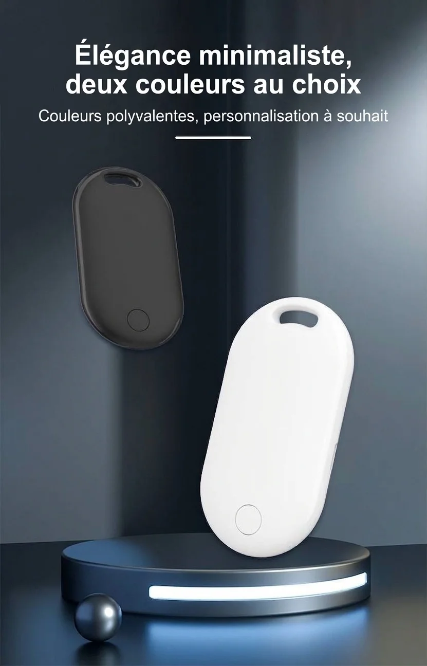 Mini traceur GPS intelligent, dispositif anti-perte Find My Network pour clés, sacs, animaux de compagnie, résistant à l'eau IPX5, longue autonomie