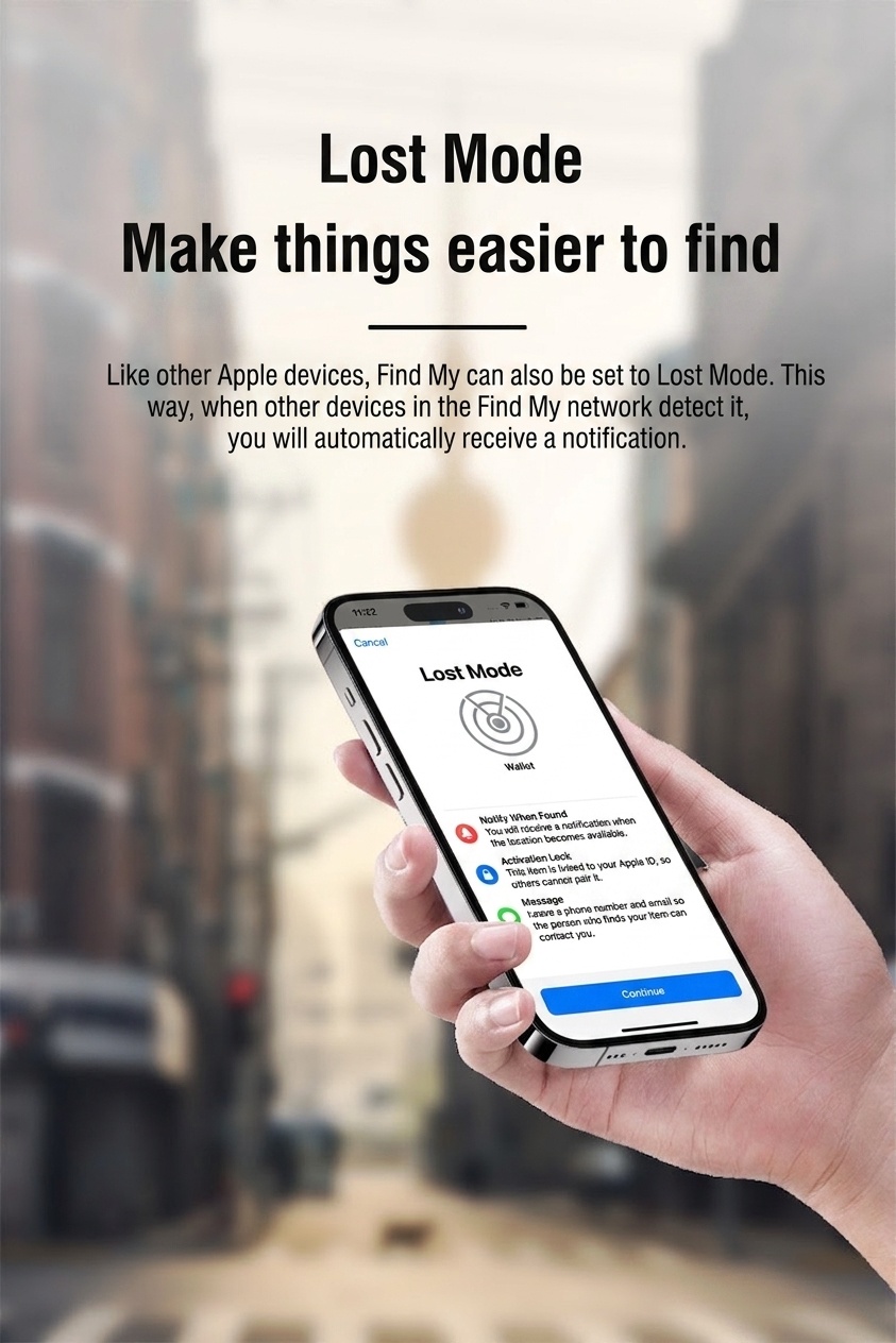Smart Mini GPS Tracker, Find My Network Anti-Lost Device for Keys, Bags, Pets, IPX5 Water Resistant, Long Battery Life