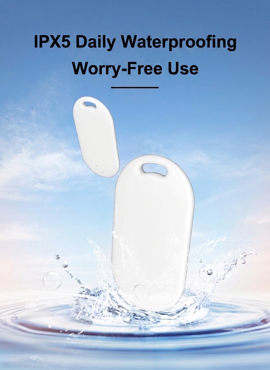 Smart Mini GPS Tracker, Find My Network Anti-Lost Device for Keys, Bags, Pets, IPX5 Water Resistant, Long Battery Life