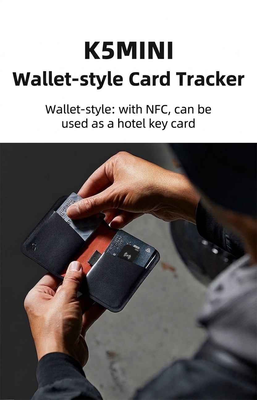 MFI Certified Smart Card Tracker for Apple Find My, Ultra-Slim Wallet & Key Finder, IP68 Waterproof, Wireless Charging