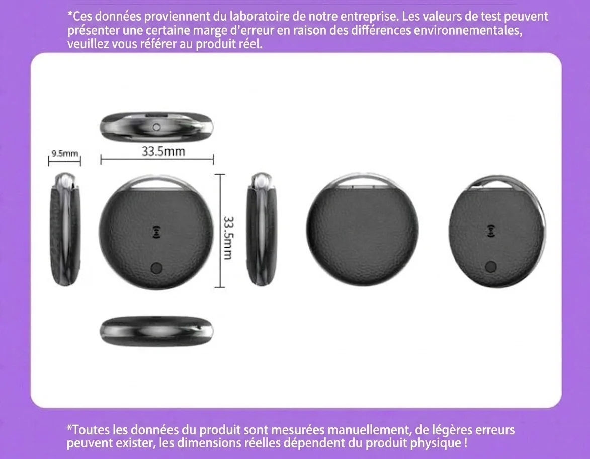 Localisateur intelligent Apple, dispositif GPS anti-perte mondial pour clés, sacs et animaux de compagnie, étanche IP68, autonomie de 365 jours