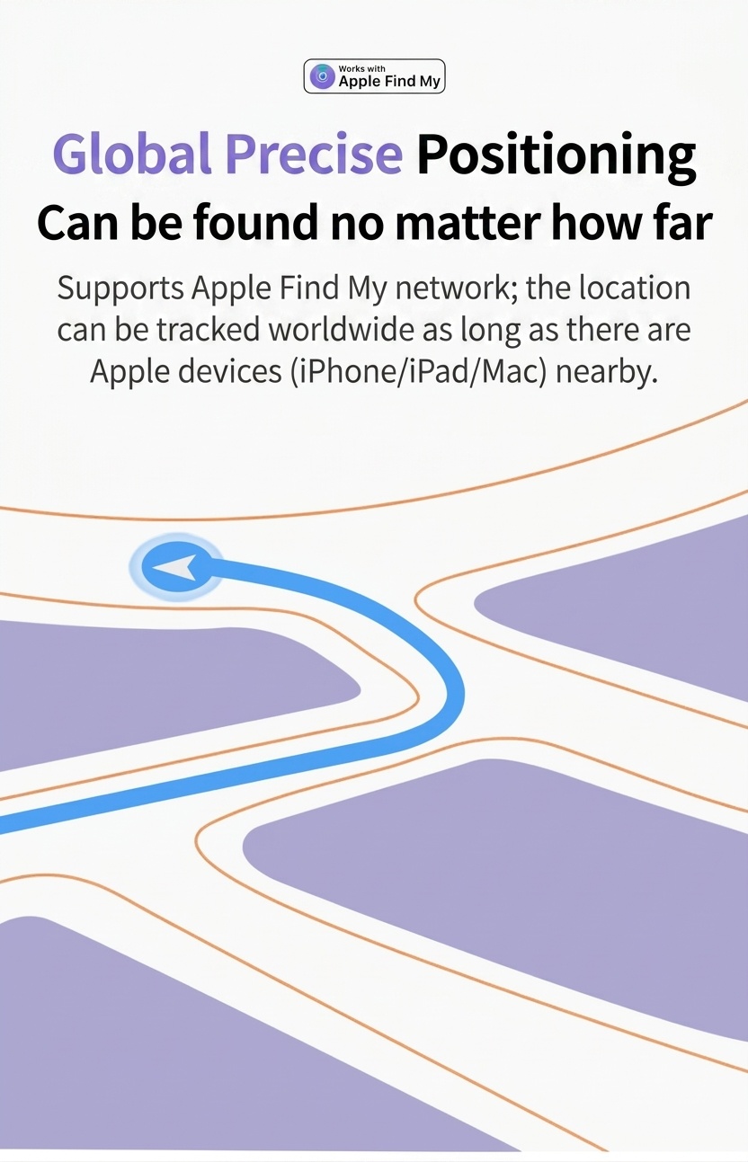 Localizador inteligente Apple Find My, dispositivo GPS global antipérdida para llaves, bolsos y mascotas, resistente al agua IP68, batería con duración de 365 días.