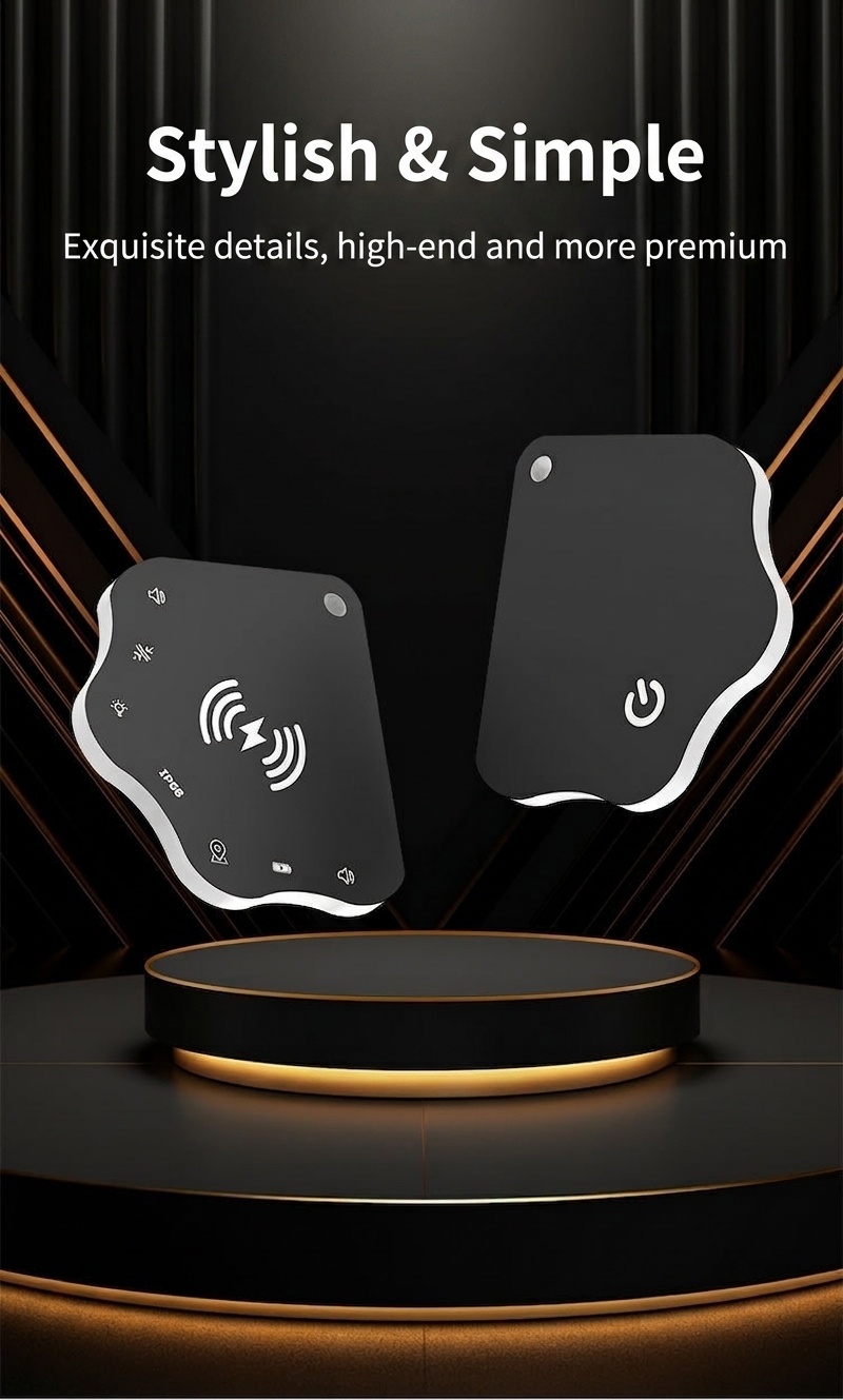 Compact Smart Tracker Card for Apple Find My, Wireless Charging Item Finder for Wallet, Keys, Luggage, IP68 Waterproof, 4-Month Battery