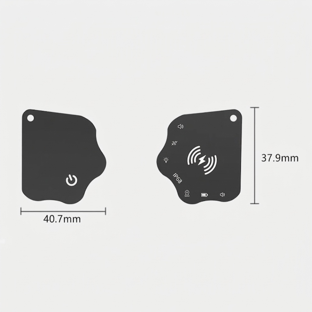 Compact Smart Tracker Card for Apple Find My, Wireless Charging Item Finder for Wallet, Keys, Luggage, IP68 Waterproof, 4-Month Battery