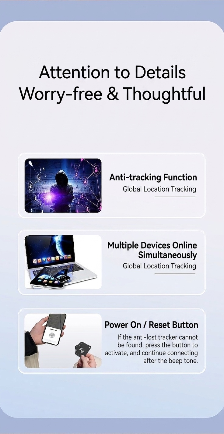 Compact Smart Tracker Card for Apple Find My, Wireless Charging Item Finder for Wallet, Keys, Luggage, IP68 Waterproof, 4-Month Battery