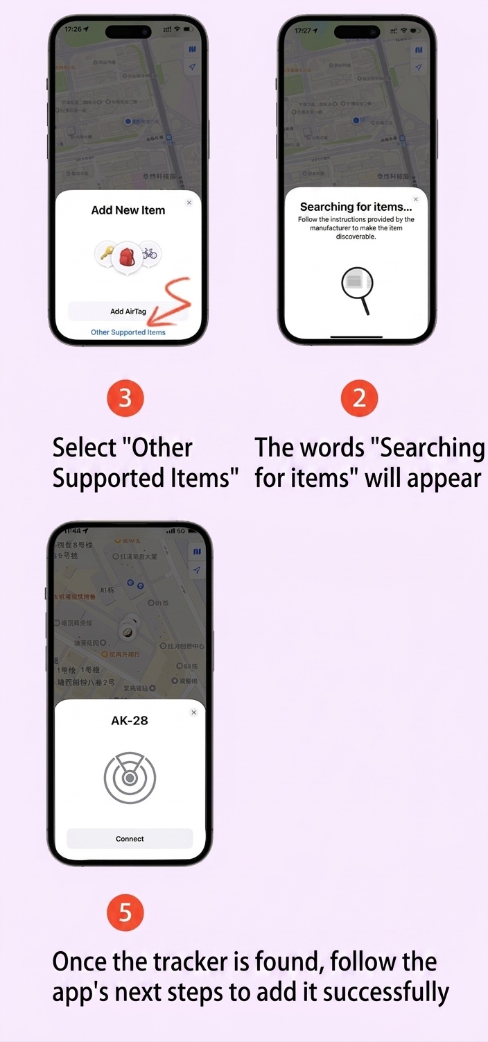 Apple Find My Compatible Item Tracker, Global GPS Locator for Keys, Bags, Luggage, Water-Resistant, 365-Day Battery Life