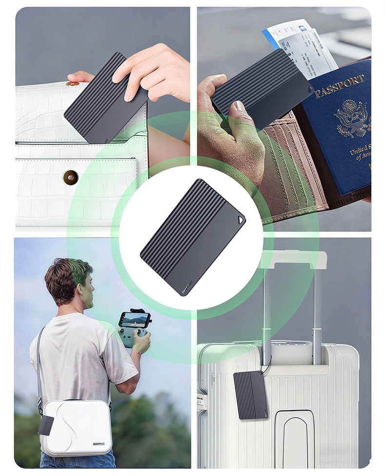 Ultra-Slim Smart Card Tracker for Wallet & Luggage, Works with Apple Find My & Android Find Hub, 5-Year Battery Life, Global Positioning Item Locator with Loud Speaker