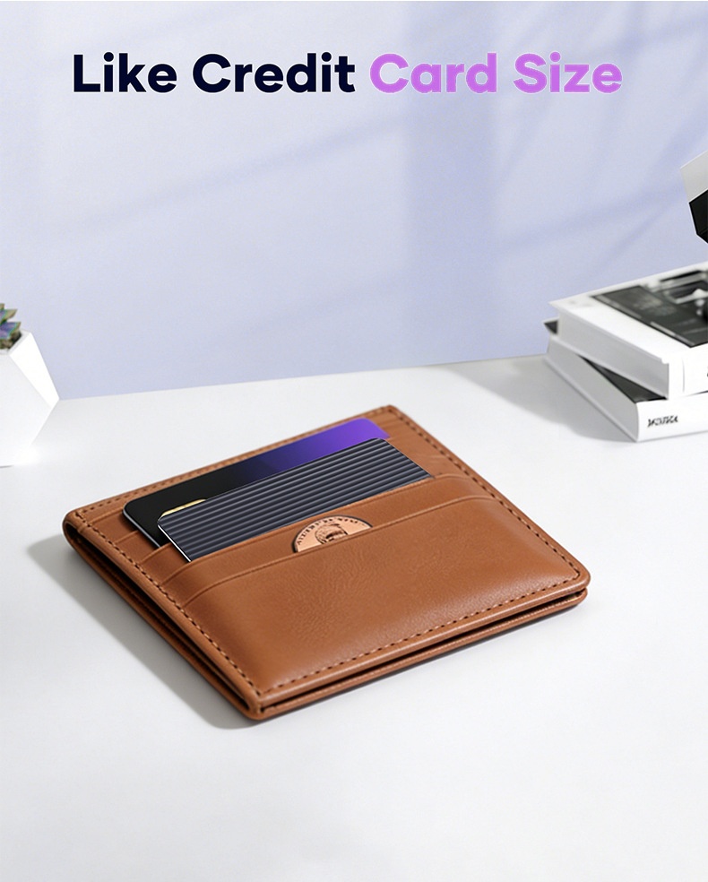 Ultra-Slim Smart Card Tracker for Wallet & Luggage, Works with Apple Find My & Android Find Hub, 5-Year Battery Life, Global Positioning Item Locator with Loud Speaker