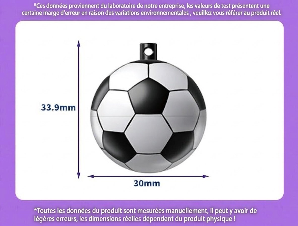 Traceur intelligent pour ballon de football, compatible avec Apple Localiser mon appareil, localisateur GPS mondial, alerte anti-perte, étanche IP68, autonomie de 30 mois