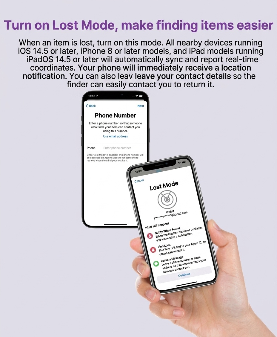 Soccer Ball Smart Tracker, Apple Find My Compatible Global GPS Locator, Anti-Lost Alert Item Finder, IP68 Waterproof, 30-Month Battery Life