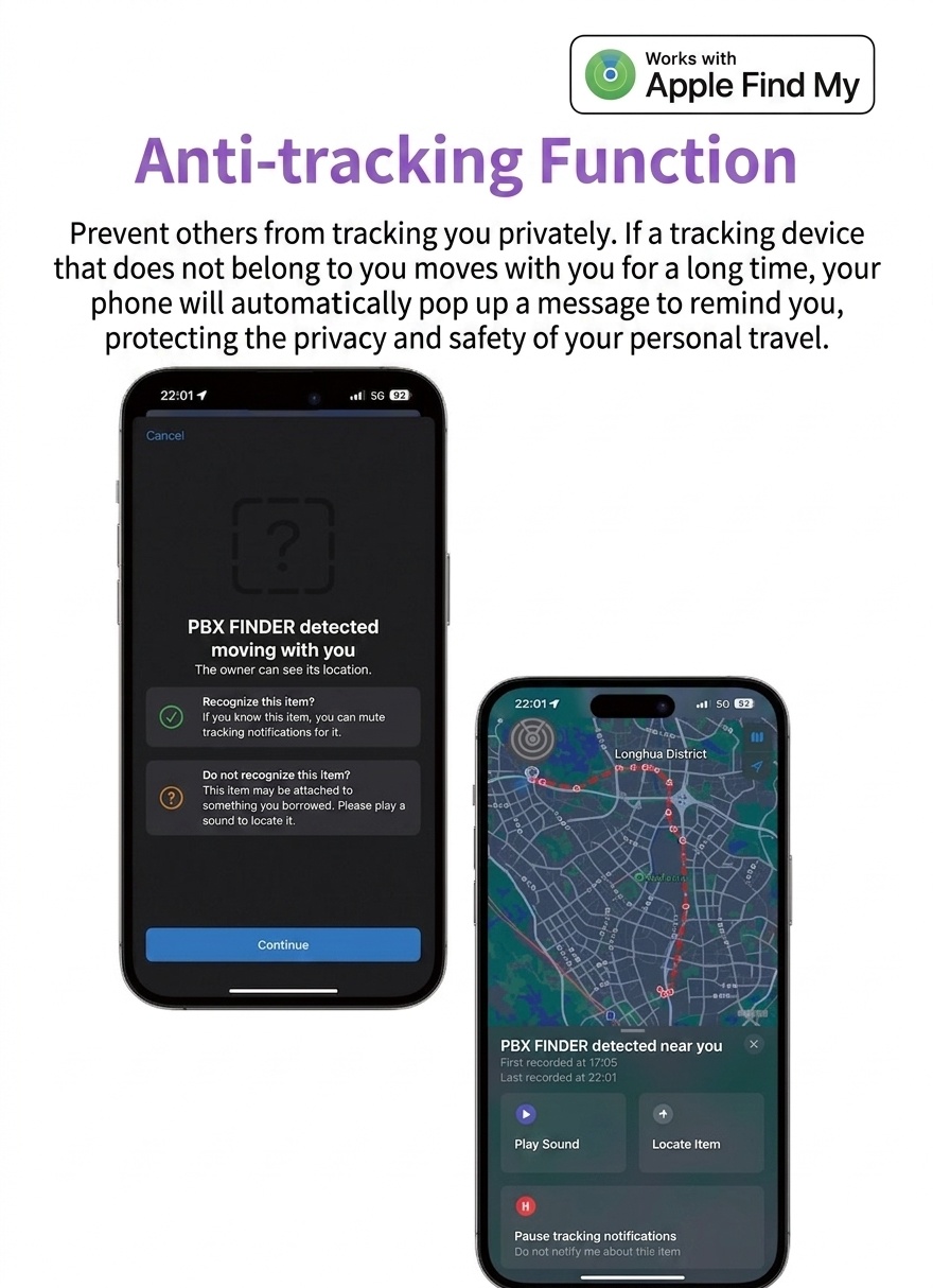 GPS Bike Tail Light with Apple Find My Integration, Anti-Theft Bicycle Tracker, 800mAh Rechargeable Battery, IPX4 Waterproof Bright LED Safety Light