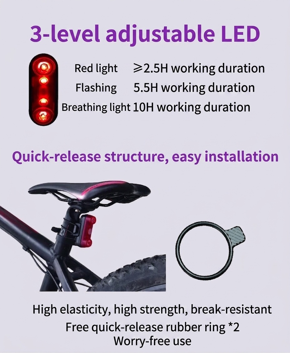 GPS Bike Tail Light with Apple Find My Integration, Anti-Theft Bicycle Tracker, 800mAh Rechargeable Battery, IPX4 Waterproof Bright LED Safety Light