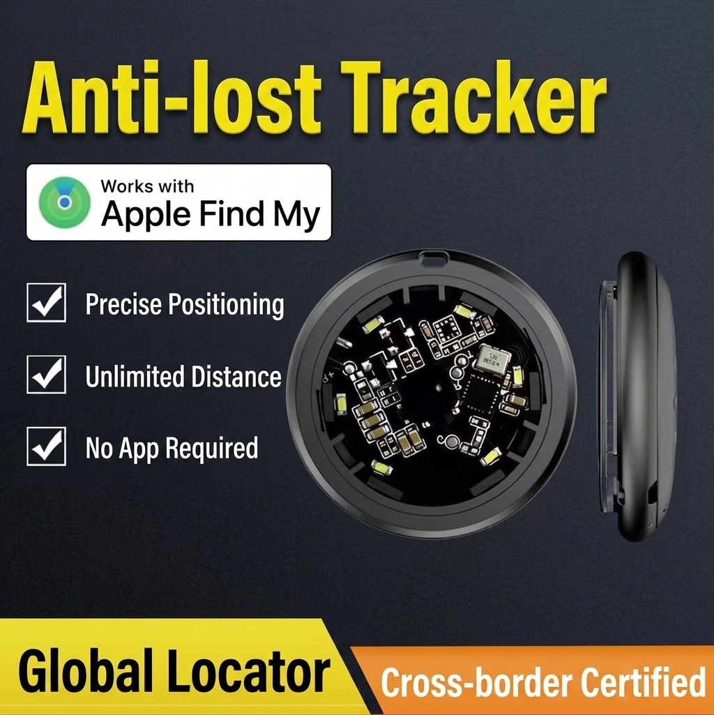 MFi Certified Smart Bluetooth Tracker, Works with Apple Find My, Global Positioning Item Locator, Long Battery Life Anti-Lost Device for Keys, Wallet, Luggage