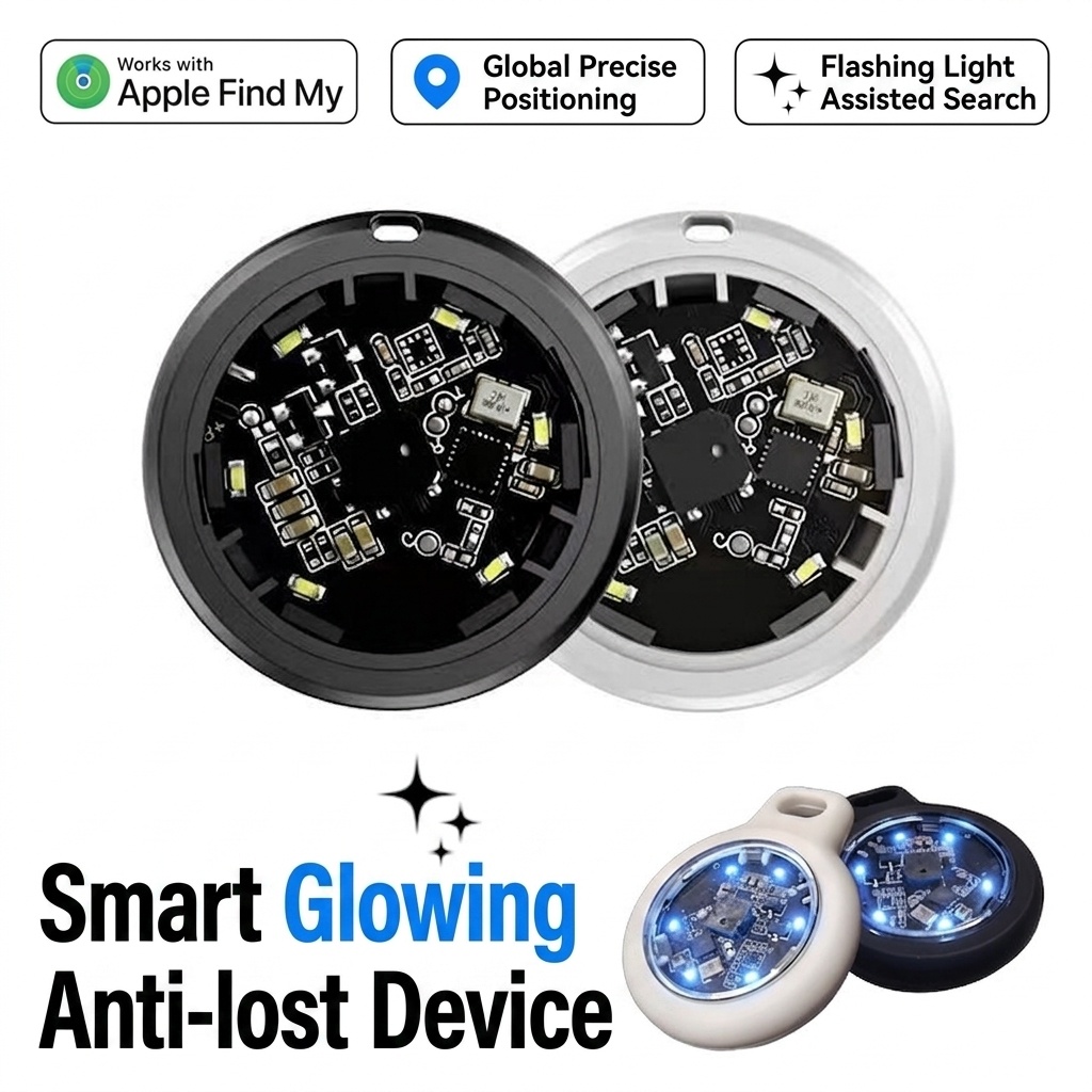 MFi Certified Smart Bluetooth Tracker, Works with Apple Find My, Global Positioning Item Locator, Long Battery Life Anti-Lost Device for Keys, Wallet, Luggage