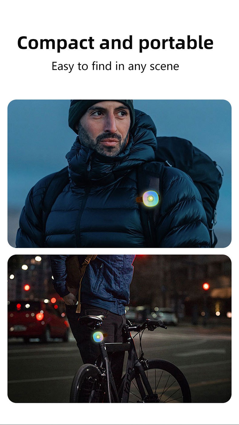 Apple Find My Compatible Smart Pet Tracker, Glowing LED Dog Collar Pendant Night Light, iOS Anti-Lost Item Locator Tag for Dogs, Cats, and Outdoor Use