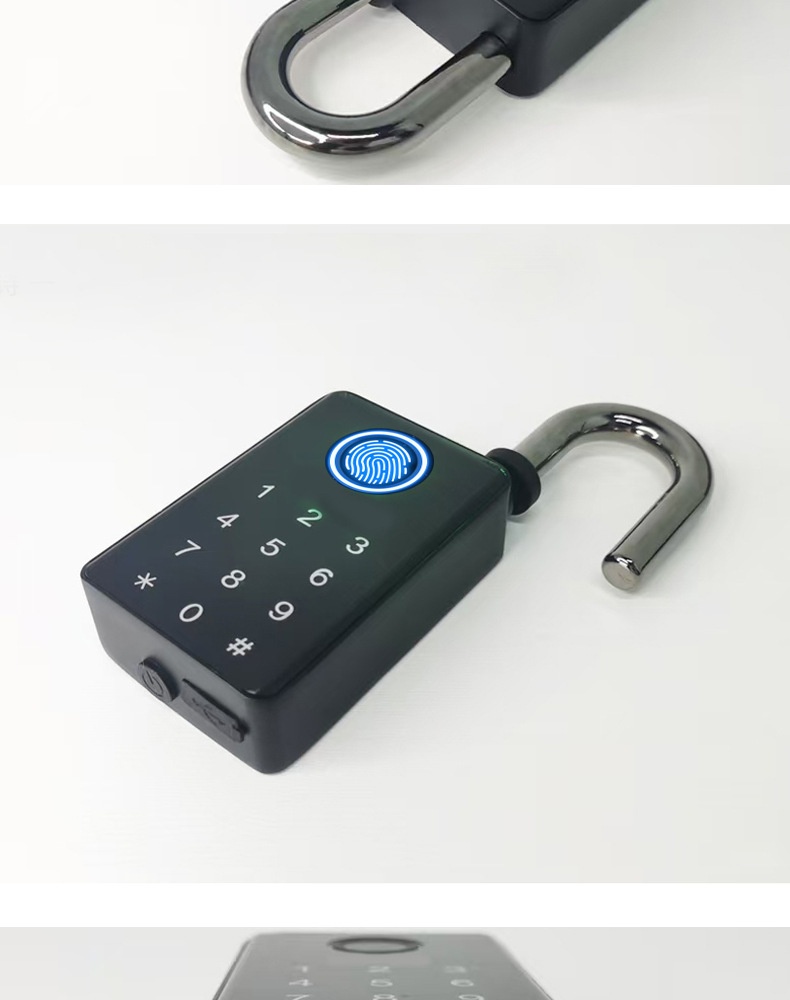 Smart Fingerprint Padlock, Keyless Bluetooth App Control Security Lock, 365-Day Standby Battery, Zinc Alloy Double Waterproof Design for Gym, Locker, Outdoor